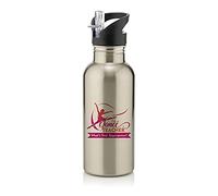 Giftme I'm a Dance Teacher What's your Superpower Thankyou Gift, Teachers Appreciation, End of School Year,Birthday Gift Stainless Steel 600ml Water Bottle with Straw. (Natural Silver)
