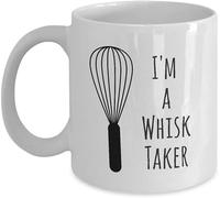 Giftme I'm a Whisk Taker Birthday Christmas Coffee Tea Mug Unique 11oz White Ceramic Mug.