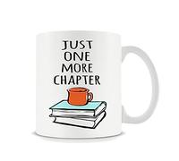 Giftme Just One More Chapter Book Lover Reading Mug - Funny Bookworm Christmas, Birthday, Secret Santa 11oz White Ceramic Coffee Tea Mug