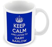 Giftme Keep Calm and Listen to Gary Barlow Fan Tribute Gift Coffee Tea Mug Unique 11oz White Ceramic Mug.
