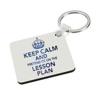 Giftme Keep Calm and Pretend It's On The Lesson Plan, Key Ring Keychain A5, MDF Key ring. (MDF Keyring) (MDF Keyring)