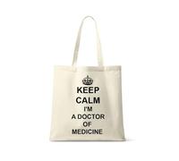 Giftme Keep Calm I'M A DOCTOR OF MEDICINE Tote Bag-Cotton Shopping Bag
