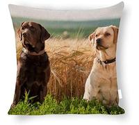 Giftme Labrador Retriever Dog Cushion Cover for Bedroom/Sofa Car Chair Decor, 45 Cm X 45 Cm Linen Cushion Cover, Throw Pillow Cushion Cover.
