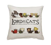 Giftme Lord Of The Cats The Furrlowship Of The Ring, cat lover, animal lover Birthday, Christmas, Secret Santa Home decor Linen Throw Pillow/Cushion. (Linen Cushion Cover)