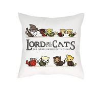 Giftme Lord Of The Cats The Furrlowship Of The Ring, cat lover, animal lover Birthday, Christmas, Secret Santa Home Decor Satin Cushion, Throw Pillow/Cushion. (Satin Cushion Cover With Insert)