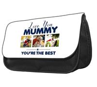 Giftme Love You Mummy You’RE The Best, Pencil Case, Make up Bag, Back to School, Zipper Pouch, Cosmetic Brush Pouch. (Black)