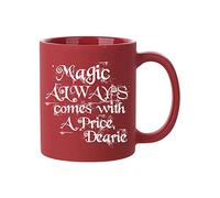Giftme Magic Always Comes with a Price Dearie Once Upon a time Coffee Tea Mug 11oz Full Coloured Frosted Ceramic Mug. (Red)