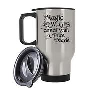 Giftme Magic Always Comes with a Price Dearie Once Upon a time Travel Silver/White Tea/Coffee Mug. (Silver)