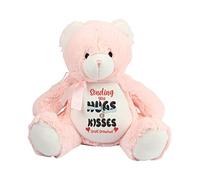 Giftme Mother's Day Sending You Hugs and Kisses Great Grandma Teddy Bear Soft toys Anniversary Secret Santa Birthday Present. (Teddy Pink)