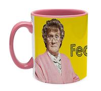 Giftme MRS Brown's Boys Feckin' Mug Yellow Theme Personalised Custom Any Name Great Birthday Christmas Or Novelty Gift Coffee Tea Mug 11oz Inside Coloured Ceramic Mug. (Pink)