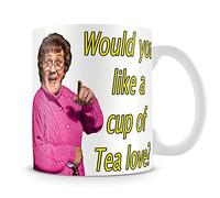 Giftme Mrs Browns Boys Would You Like A Cup of Tea Love Coffee Tea Mug Unique 11oz White Ceramic Mug.