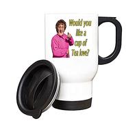 Giftme Mrs Browns Boys Would You Like A Cup of Tea Love Travel Silver/White Tea/Coffee Mug. (White)