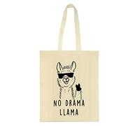 Giftme No Drama Llama No Prob Llama Shoulder Bag Natural Shopping Tote Bag Cotton Shopping Bag.