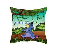 Giftme Personalised Crazy Donkey Sparrow on Nose Cartoon animal Birthday/Christmas Cushion for Bedroom/Sofa Decor, Cotton/Linen Cushion, Throw Pillow Cushion. (Satin Cover)