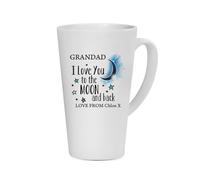Giftme Personalised Grandad I Love You to The Moon and Back, Father's Day Gift, Ceramic Coffee, Tea Mug, Latte Mug. (17oz)