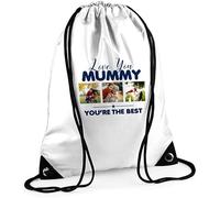 Giftme Personalised LOVE YOU MUMMY YOU’RE THE BEST, Gym Sack, Sports Bag.