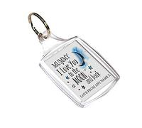Giftme Personalised Mummy I love You To The Moon And Back Key Ring Keychain MDF Key ring Keepsake, Family, Kids, Sentimental present Birthday Present. (A5 Keyring)