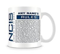 Giftme Personalised NCIS ''Gibbs' Rules Custom Name Birthday, Christmas Coffee Tea Mug Unique 11oz White Ceramic Mug.
