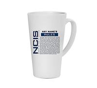 Giftme Personalised NCIS ''Gibbs' Rules Custom Name Birthday, Christmas Coffee Tea Mug Unique Latte Ceramic Mug. (17oz)