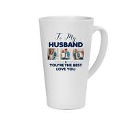 Giftme Personalised Photo, Love You Husband You're The Best, Ceramic Coffee, Tea Mug, Latte Mug. (17oz)