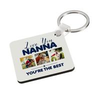 Giftme Personalised Photo, LOVE YOU NANNA YOU’RE THE BEST, Key Ring Keychain A5, MDF Key ring. (MDF Keyring) (MDF Keyring)