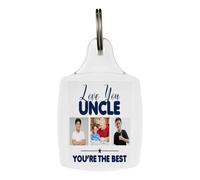 Giftme Personalised Photo, Love You Uncle You're The Best,Key Ring Keychain A5, MDF Key ring. (MDF Keyring) (A5 Keyring)