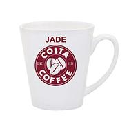 Giftme Personalised with Any Name Costa Unique Latte Ceramic Mug Coffee Tea Mug. (12oz)