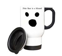 Giftme Polar Bear in A Blizzard, Insulated Travel Mug, Tea, Coffee Mug. (White)