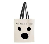 Giftme Polar Bear In A Blizzard, Shopping Bag, Tote Bag. (Black Handle)