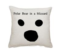 Giftme Polar Bear In A Blizzard,Sofa decor, Home Décor, Linen Throw Pillow/Cushion. (Linen Cushion Cover With Insert)