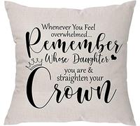 Giftme Remember Whose Daughter You Are For Women Lady Girls Reminder Home Decoration Pillowcase Cushion Cover Linen Throw Pillow/Cushion Cover.