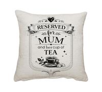 Giftme Reserved for Mum - Funny Tea Lover Quote Decorative Pillow Case| Sofa decor, Home Décor, Linen Pillow/Linen Cushion Cover (Mum)