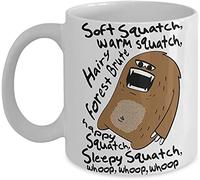 Giftme Soft Squatch Warm Squatch - Funny Sasquatch Bigfoot Gift Coffee Tea Mug Unique 11oz White Ceramic Mug.