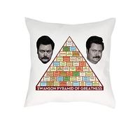 Giftme Swanson's Pyramid Of Greatness Birthday, secret santa Home Decor Satin Cushion, Throw Pillow/Cushion. (Satin Cushion Cover)