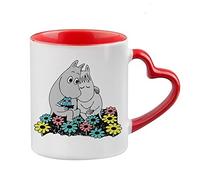 Giftme Sweet hippoLove Birthday, Valentines Day, Christmas Coffee Tea Mug 11oz Heart Handle Ceramic Mug. (Red)