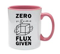 Giftme Teachers Gift Science Nerd Zero Flux Given Gauss Law Physics Science Birthday, End of Term, Thanks-Giving Coffee Tea Mug 11oz Inside Coloured Ceramic Mug. (Pink)