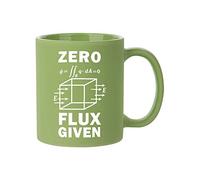 Giftme Teachers Gift Science Nerd Zero Flux Given Gauss Law Physics Science Birthday, End of Term, Thanks-Giving Coffee Tea Mug 11oz Full Coloured Frosted Ceramic Mug. (Green)