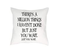 Giftme There's a million things i haven't done But Just You Wait Hamilton Musical Birthday Secret Santa Home Decor Satin Cushion, Throw Pillow/Cushion. (Satin Cushion Cover With Insert)