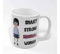 Giftme Tina Belcher Smart Strong Sensual Woman Bob's Burgers Birthday Coffee Tea Mug Unique 11oz White Ceramic Mug.