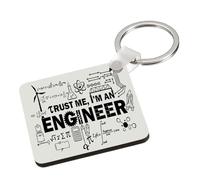 Giftme Trust Me I am an Engineer, Key Ring Keychain A5, MDF Key ring. (MDF Keyring)