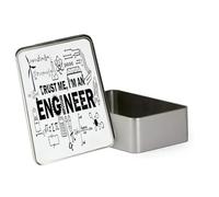 Giftme Trust Me I am an Engineer, Metal Tin Storage Box, Biscuit, Chocolate,Tin, Emergency Stuff Tin. (Rectangular)