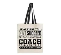 Giftme What Your Coach Told You To Do, Reusable Bag, Shopping Bag, Tote Bag. (Black Handle)