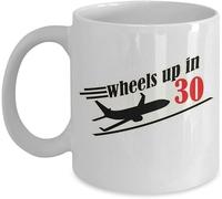 Giftme Wheels Up in 30 Criminal Minds Tv Show Aaron Hotchner Reid Quote Birthday Coffee Tea Mug Unique 11oz White Ceramic Mug.