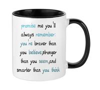 Giftme Words to Remember - A Daily Dose of Strength and Belief, Inside Coloured Mug,Ceramic Coffee, Tea Mug. (Black)