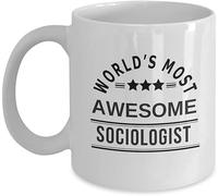 Giftme World's Most Awesome Sociologist Birthday, Christmas Coffee Tea Mug Unique 11oz White Ceramic Mug.