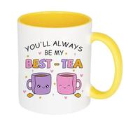 Giftme You'll Always Be My Best-Tea, Inside Coloured Mug,Ceramic Coffee, Tea Mug. (Yellow)