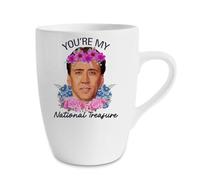 Giftme You're My National Treasure Coffee Mug, Nicolas Cage, 13 oz Marrow Cup, Coffee, Tea Mug.