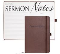 GiftNest Sermon Notes Notebook - Church Notes Journal & Bible Study Notebook for Christians, Hardcover Sermon Journal with Pen Loop, 200 Pages for Scripture & Reflections
