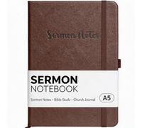 GiftNest Sermon Notes Notebook - Church Notes Journal & Bible Study Notebook for Christians, Hardcover Sermon Journal with Pen Loop, 200 Pages for Scripture & Reflections