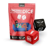 Gifton - Takeaway Dice Game Fast Food Toy Dinner Meals Pizza Burger Kebab Fish & Chips Gag Novelty Gift for Men Women Him Her Funny Adults Birthday Present for Teens - Christmas Stocking Filler